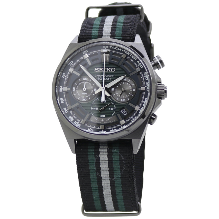 Seiko Chronograph Quartz Green Dial Men's Watch