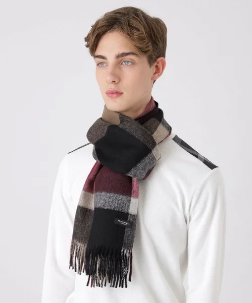 BLACK LABEL CRESTBRIDGE - 格紋羊毛圍巾