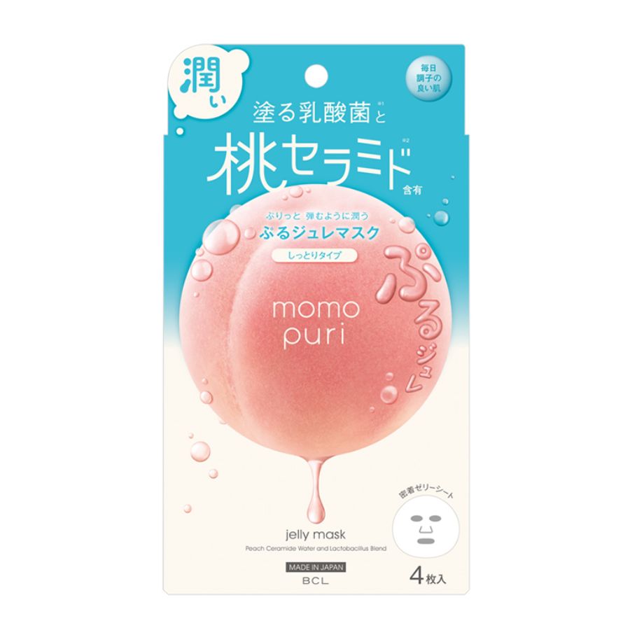 momopuri 彈潤蜜桃保濕面膜 4片
