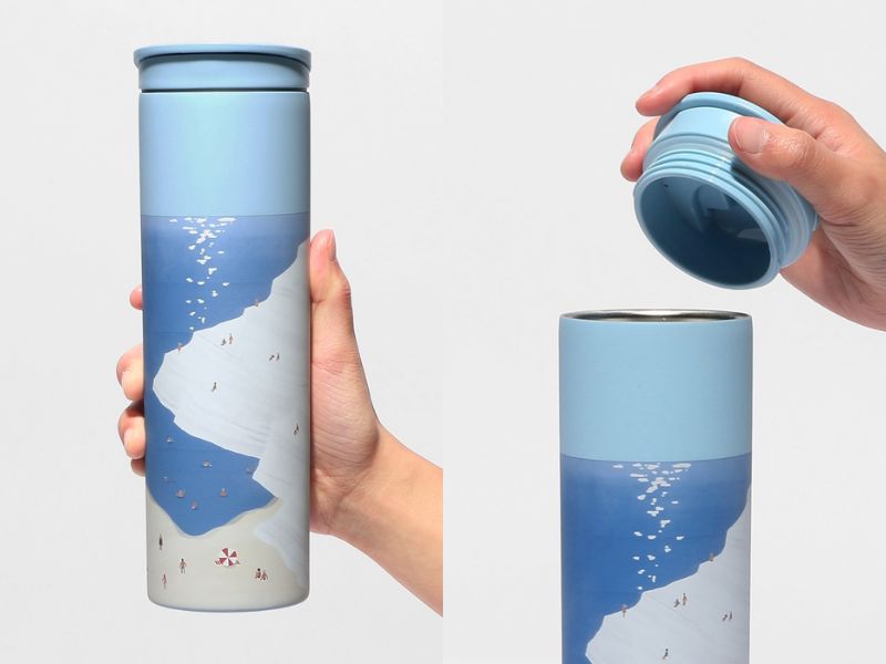 日本星巴克 - 夏季限定 海濱不鏽鋼瓶 473ml