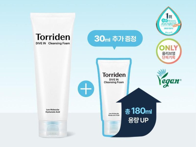 Torriden - 低分子透明質酸弱酸性洗面奶 150+30ml