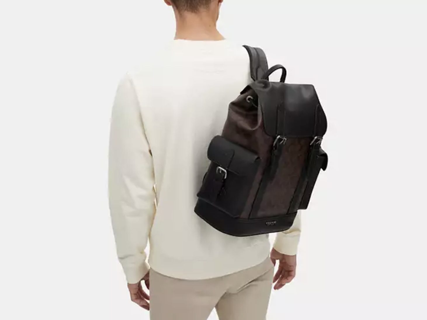 Coach - Hudson Backpack In Signature Canvas 後背包