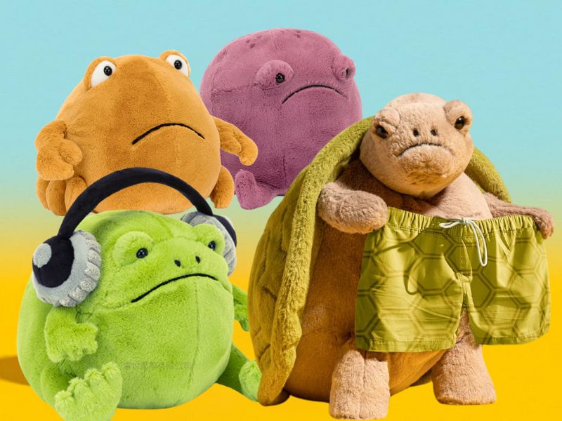 Jellycat 新品河流系列 - Ricky Rain Frog Headphone