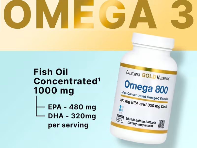 California Gold Nutrition Omega 800 超濃縮 Omega-3 魚油