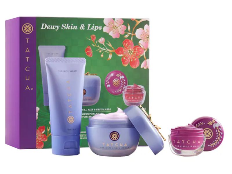 Tatcha Dewy Skin & Lips Hydrating Skincare Set